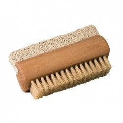 Nail brush with pumice stone