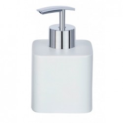 Ceramic White Hexa Soap Dispenser, 290ml