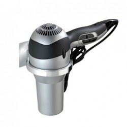 Turbo-loc quadro hair dryer holder to fix without drilling