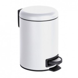 Leman white cosmetic pedal bin 3 l
