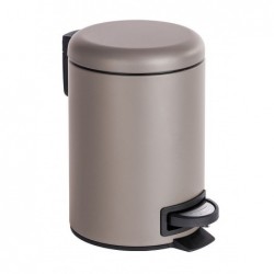 Lixeira cosmética com pedal Leman taupe 3 l