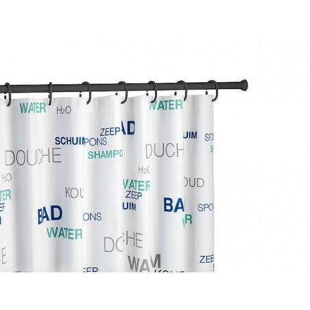 Salle d'ô - Wenko barre de douche télescopique - 70/115 cm - Noir