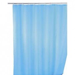Cortina de ducha lavable antimoho azul claro, 180 x 200 cm