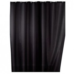 Rideau de douche anti-moisissure noir lavable, 180 x 200 cm