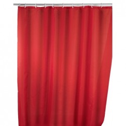 Cortina de ducha lavable antimoho roja 180 x 200 cm