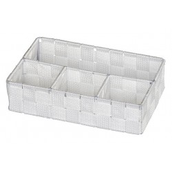 Organiseur de salle de bains Adria petit, blanc 4 compartiments