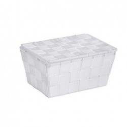 Adria bathroom basket with white lid