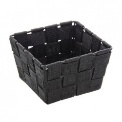 Bathroom basket adria mini, square black bath basket