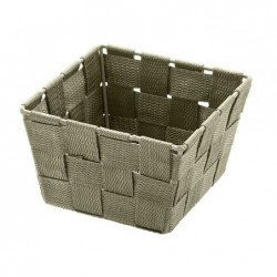 Adria mini bathroom basket, square taupe bath basket