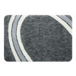 Curve gray bath mat