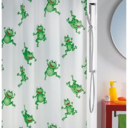 Cortinas PVC/PEVA 180x200cm frogtime verde