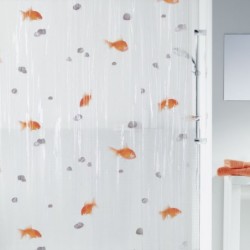 Curtains pvc / peva 180x200cm goldfish orange
