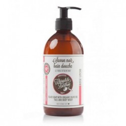 Sabonete líquido preto supergorduroso - Lichia rosa - 500ml