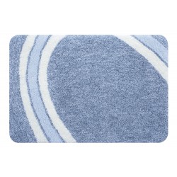 Curve bath mat 55x65 blue