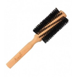 Cepillo de pelo redondo de madera de olivo - cerdas de jabalí