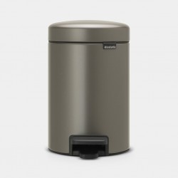 NewIcon 3 liter pedal bin - Platinum