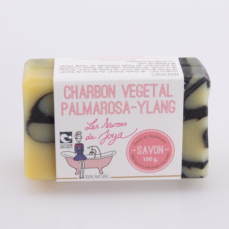 Salle d'ô - Savon Charbon, Palmarosa, Ylang - 100g Salle d'ô - Savon Charbon, Palmarosa, Ylang - 100g