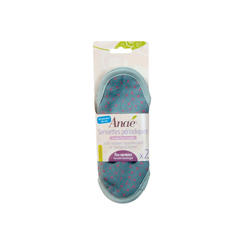 Salle d'ô - Serviettes périodiques - Flux normaux - Lot de 2 Salle d'ô - Serviettes périodiques - Flux normaux - Lot de 2
