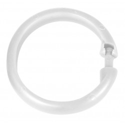 Set of 12 curtain rings - large diameter - white