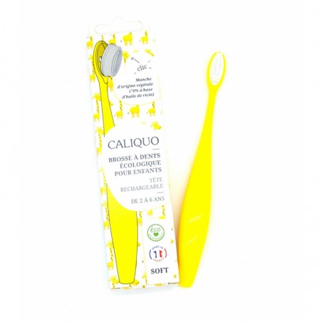 Salle d'ô - Brosse à dents enfant - Jaune - Tête rechargeable