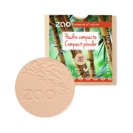 Salle d'ô - Zao - Recharge Poudre compacte 302 Beige rosé