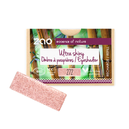 Salle d'ô - Zao - Recharge  Ombre à paupières rectangle 272 Rose féérique