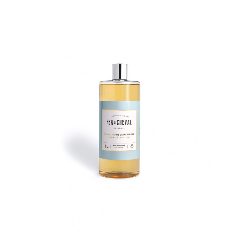 Salle d'ô - Fer à Cheval - Savon liquide de Marseille - Mandarine - 1L Salle d'ô - Fer à Cheval - Savon liquide de Marseille - Mandarine - 1L