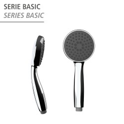 Salle d'ô - Wenko - Pommeau de douche Basic - 10cm - Chromé - 1 Jet