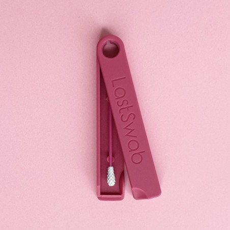 Salle d'ô - Coton tige en silicone réutilisable - Maquillage - Rouge corail