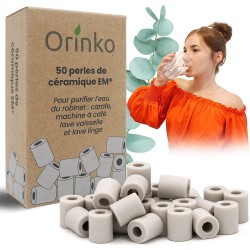 50x Perlas de cerámica EM grises