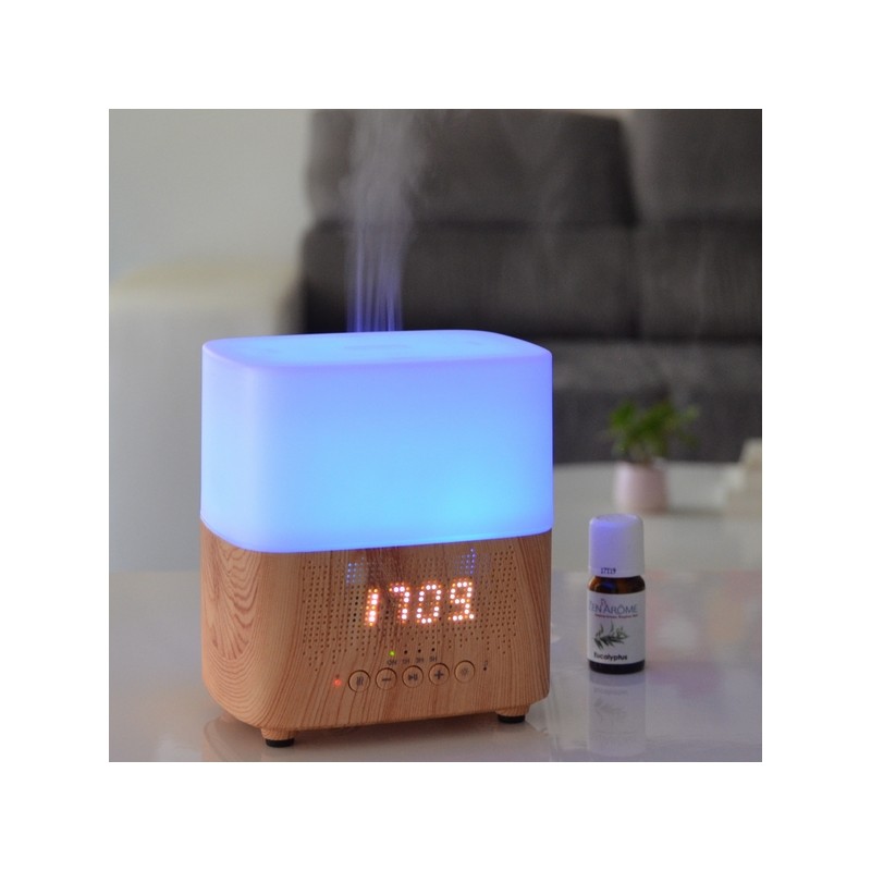 Salle d'ô - Diffuseur Ultrasonique Multifonction Tempo - Bluetooth et réveil Salle d'ô - Diffuseur Ultrasonique Multifonction Tempo - Bluetooth et réveil