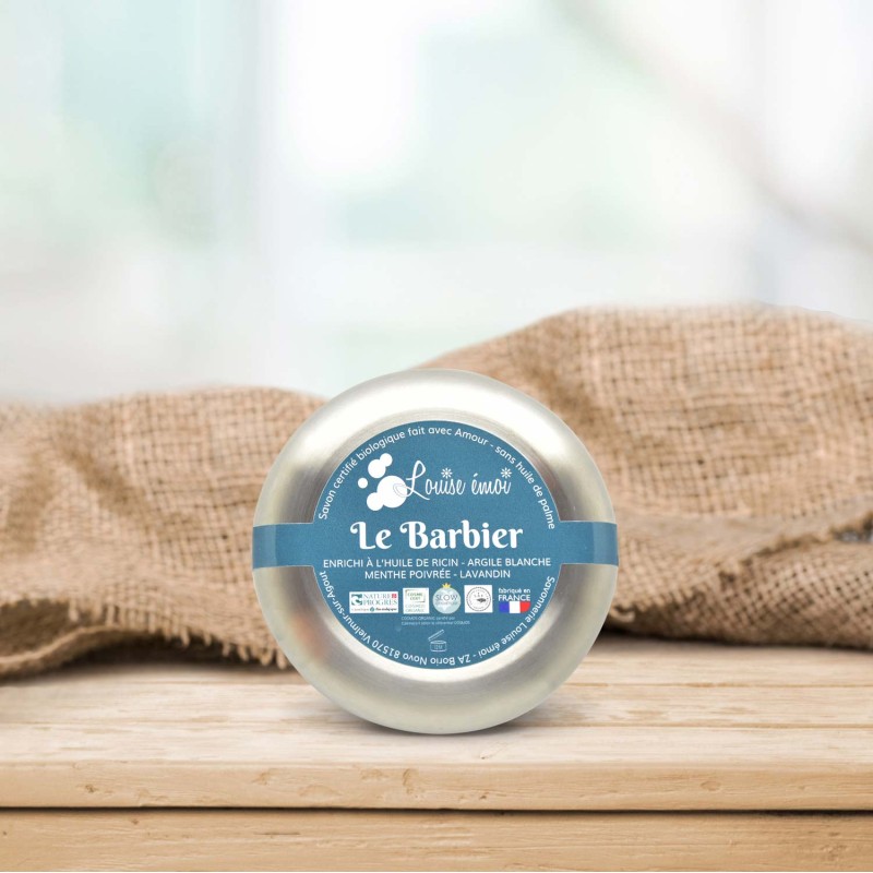 Salle d'ô - Savon Le Barbier, Bol Inox - 150g - Louise Emoi Salle d'ô - Savon Le Barbier, Bol Inox - 150g - Louise Emoi