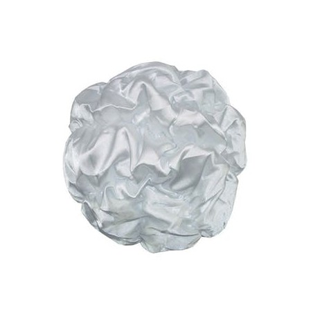 Salle d'ô - Bonnet de douche blanc 100% polyester satiné
