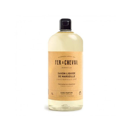 Salle d'ô - Savon liquide de marseille 1L - sans parfum - Fer à cheval