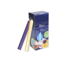 Bougie stéarine bio - Bleue ciel - 9h