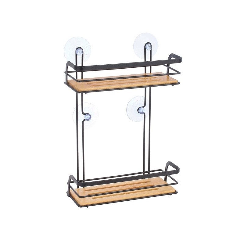 Salle d'ô - Etagère de douche - 2 niveaux - Bambou noir - Hiko Salle d'ô - Etagère de douche - 2 niveaux - Bambou noir - Hiko