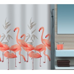 Salle d'ô - Rideaux textile 180x200cm - FLAMANT - Made in UE