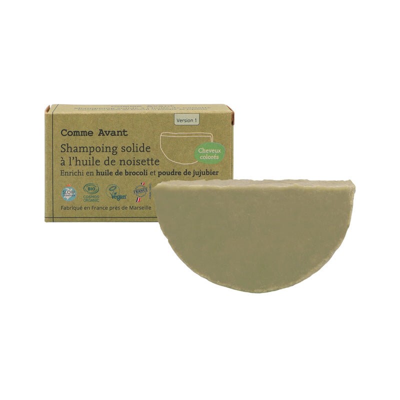 Salle d'ô - Shampoing solide cheveux colorés bouclés - huile de brocoli - 70g Salle d'ô - Shampoing solide cheveux colorés bouclés - huile de brocoli - 70g