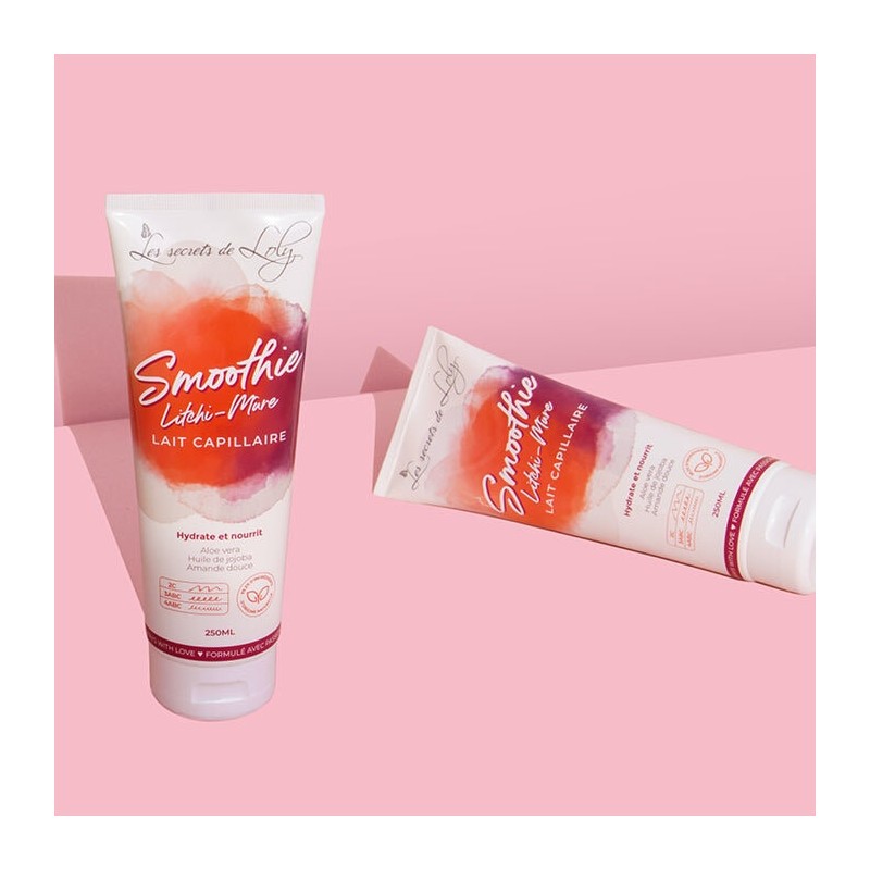 Salle d'ô - Lait capillaire - SMOOTHIES LITCHI MURE 250 ml Salle d'ô - Lait capillaire - SMOOTHIES LITCHI MURE 250 ml