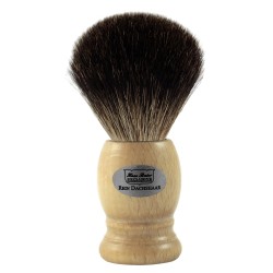 Pincel de barbear de madeira de faia - pelo de texugo cinza - Alemanha