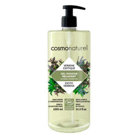 Salle d'ô - Gel douche relaxant verveine exotique - 1L - cosmo naturel
