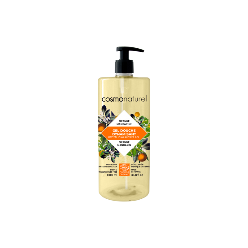 Salle d'ô - Gel douche dynamisant mandarine orange - 1L - cosmo naturel Salle d'ô - Gel douche dynamisant mandarine orange - 1L - cosmo naturel