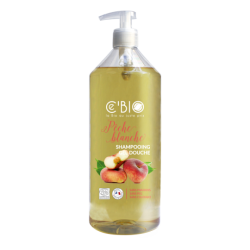 Salle d'ô - Shampooing douche pêche blanche - 1L - ce'bio