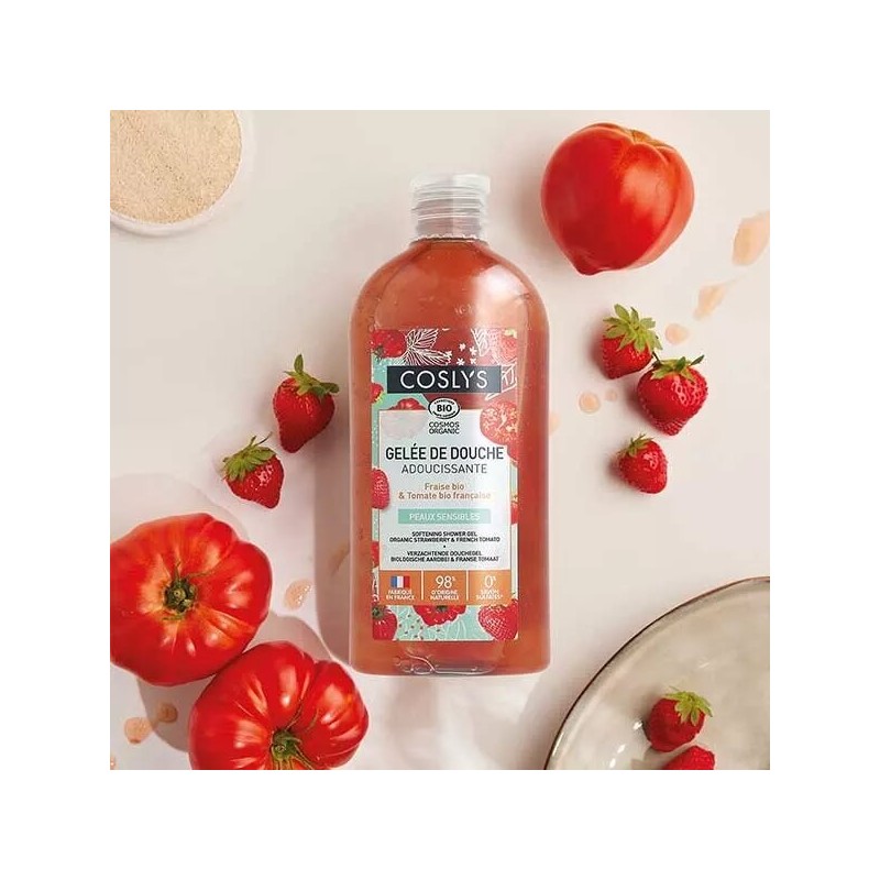 Salle d'ô - Gelee de douche apaisante fraise-tomate 250ml Salle d'ô - Gelee de douche apaisante fraise-tomate 250ml