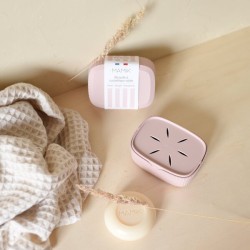 Soap box - integrated soap dish - powder pink