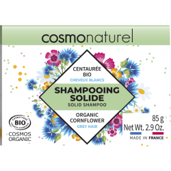 Organic centaury white hair solid shampoo - 85g - natural cosmo