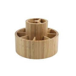 Caixa de arrumação rotativa em bambu - Isalys