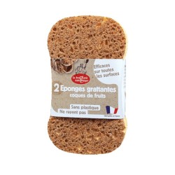 Conjunto de 2 esponjas para esfregar cascas de frutas