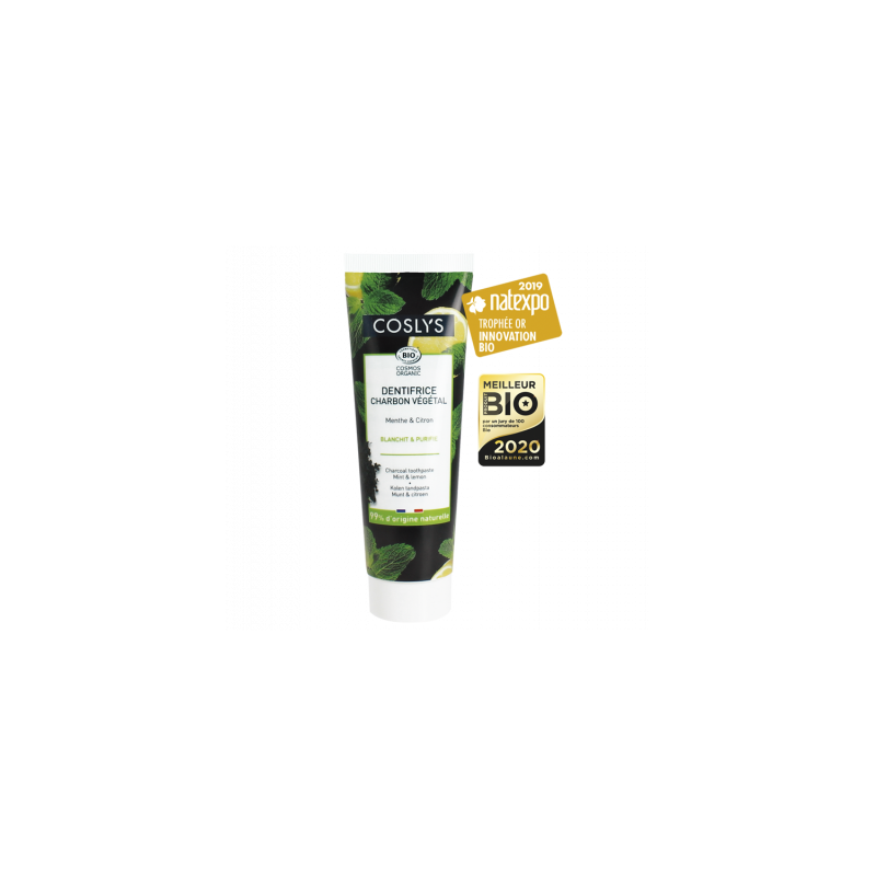 Salle d'ô - Dentifrice charbon menthe-citron 100ml Salle d'ô - Dentifrice charbon menthe-citron 100ml