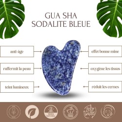 Pietra di sodalite blu Gua Sha - Stimola la circolazione